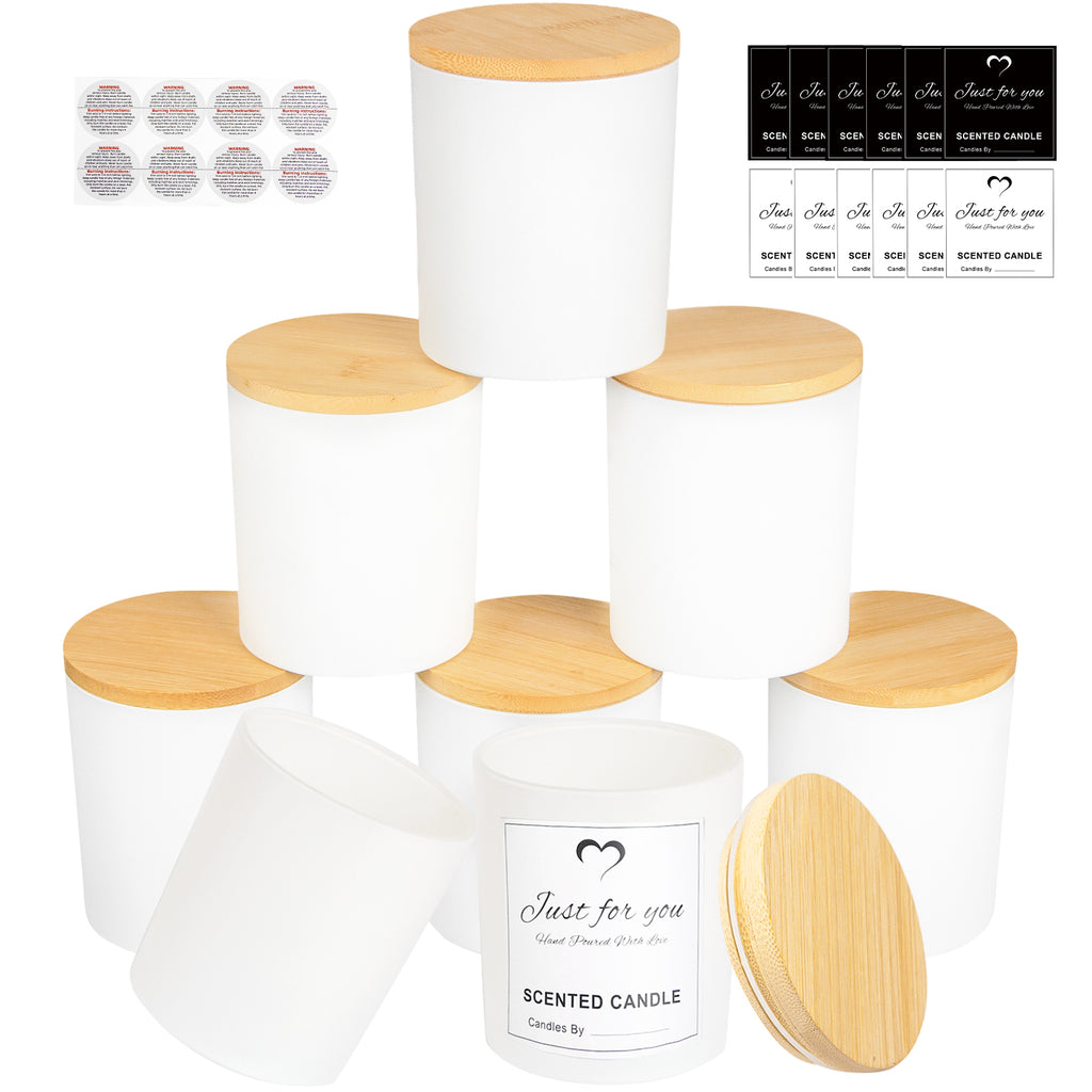 AMOTIE Candle Jars for Making Candles, 15 Pack 7 OZ Glass Candle Jars with  Lids and Candle Making Kits - Bulk Empty Candle Jars for Making Candles 